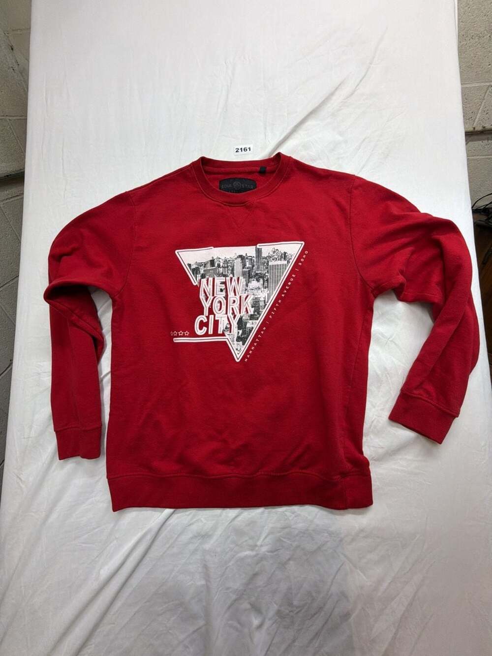 Soul Star Manhattan New York City Sweatshirt Size L Red